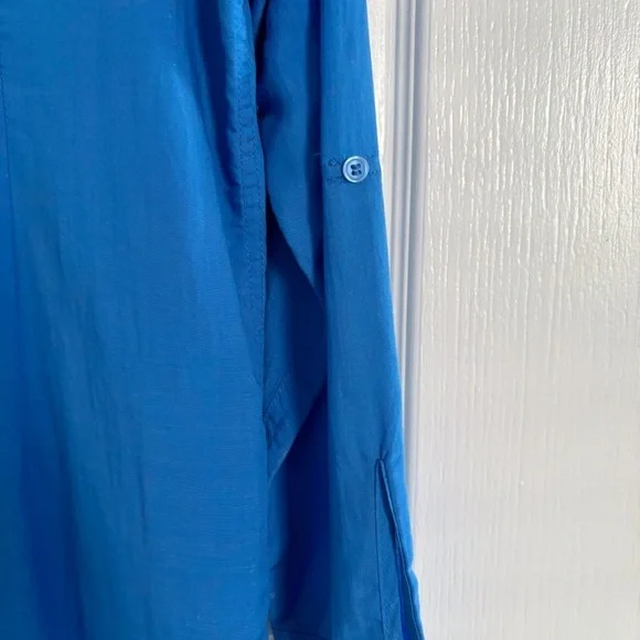 The Shirt Rochelle Behrens Mini The Pom Pom Button Front Shirt Large - Picture 5 of 7